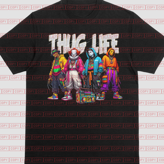 Thug Life Horror Characters T-Shirt